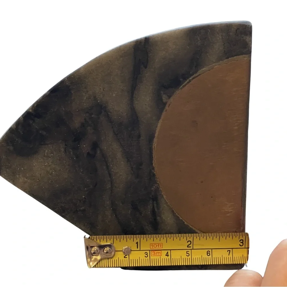 Gray and Gold Marble Bookends